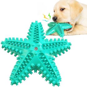 Sea Star Shaped Dog Toothbrush With Sound - Teeth Grinding Toy (Color: A, Ships From: CN)